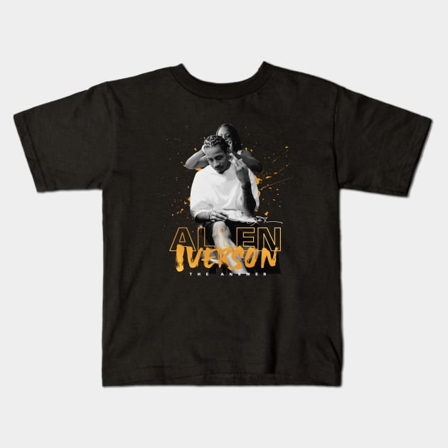 Allen Iverson Braided by His Mom Kids T-Shirt by Juantamad